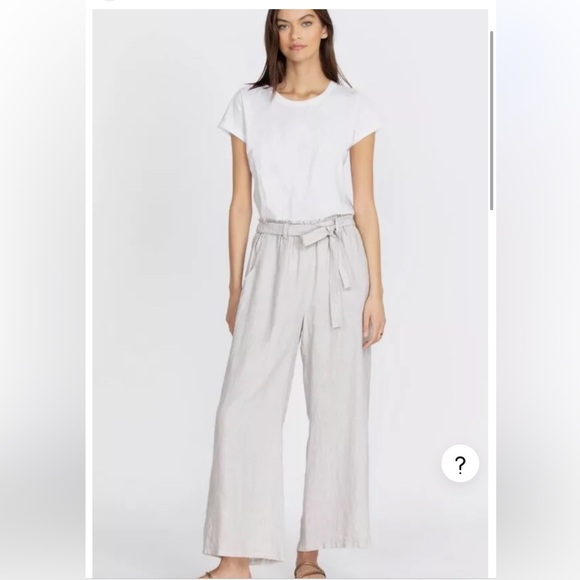 Johnny Was Linen Paperbag Wide Leg Pants - Picture 1 of 15